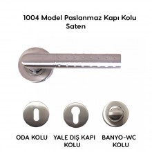 1004 Rozetli Paslanmaz Kapı Kolu #kirveliyapimarket 1004 Rozetli Paslanmaz Kapı Kolu #kirveliyapimarket